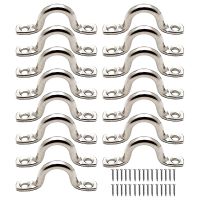 15Pcs Stainless Steel Plate Eye Plates Ceiling Hook Kayak Eye Plate Kayak Pad for Kayak Canoe, Kayak Canoe Rigging