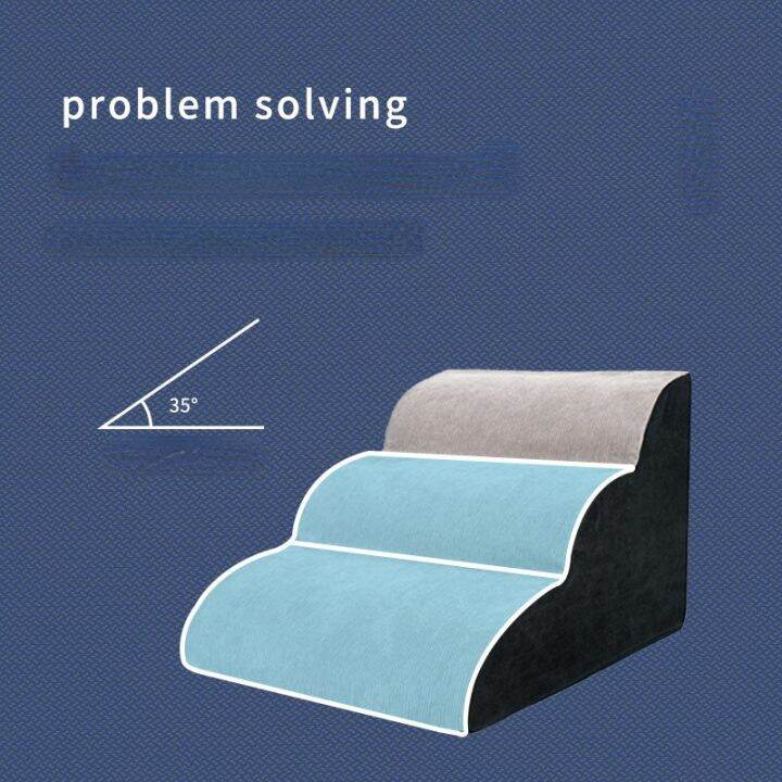 โฟมจำรูปขั้นบันได2-3-4บันไดโซฟาสุนัขสำหรับสัตว์เลี้ยงบันไดทางลาดสุนัขและแมวขนาดเล็กกันพรมรองเตียงอุปกรณ์เตียงนุ่ม-j09สัตว์เลี้ยง