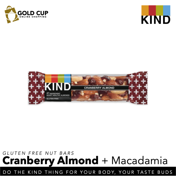 Kind Cranberry Almond with Macadamias Plus Bar 40g (KIND Bars, Cranberry Almond, Gluten Free