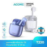 ACOME  รุ่น Sport X/Liberty T220 หูฟัง หูฟังบลูทูธ หูฟังไร้สาย เสียงดี เบสชัด กันน้ำระดับ IPX5 Earphone True Wireless Bluetooth บลูทูธ 5.0/5.1 สำหรับมือถือ Smart Phone ทุกรุ่น  รับประกัน 1 ปี