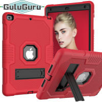 สำหรับ iPad 10.2 (7th 8th 9th)Case, [Silicone Armor Defender] Rugged Heavy Duty Tablet Case Cover พร้อมขาตั้งในตัว