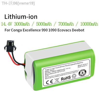14.4V 5000mAh Li-ion battery for Conga Excellence 990 1090 Ecovacs Deebot N79 N79S DN622 Eufy RoboVac 11 11S RoboVac 30 [ Hot sell ] vwne19