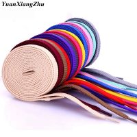 1Pair Double Flat Laces High Quality Polyester Shoelaces Fashion Sports Casual Shoe Lace Solid Flat Shoelace 28Colors