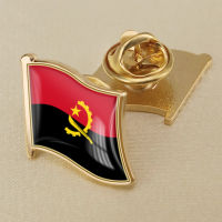 Angola Angola National Flag Crystal Resin Drop Badge Brooch Flag Badges of All Countries in the World All-metal Brooch Copper Brooch Collection