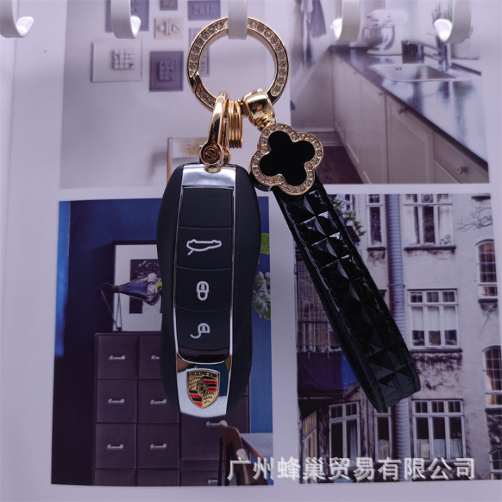 พวงกุญแจรถพวงกุญแจฝังเพชรสำหรับทั้งหญิงและชายกระเป๋าสไตล์เกาหลีหรูหราเบาทันสมัยของขวัญจี้-zongsheng