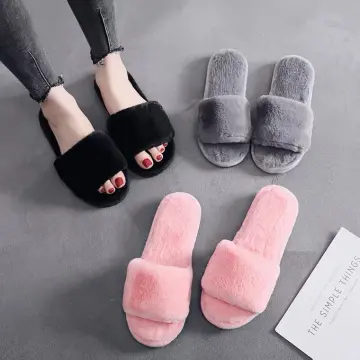 Furry on sale bedroom slippers