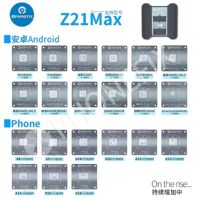 Mijing Z21max Universal CPU Reballing Stencil Platform for iPhone 6-14PM A8-A16 Android IC Chip Planting Tin Template Fixture