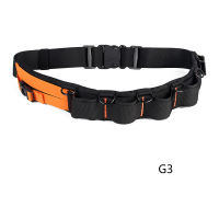 BIZOE Camera Waist Belt Strap Adjustable Lens Tube Belt Black Orange Camera Bag Belts Hang Lens Case Pouch Tripod Holder