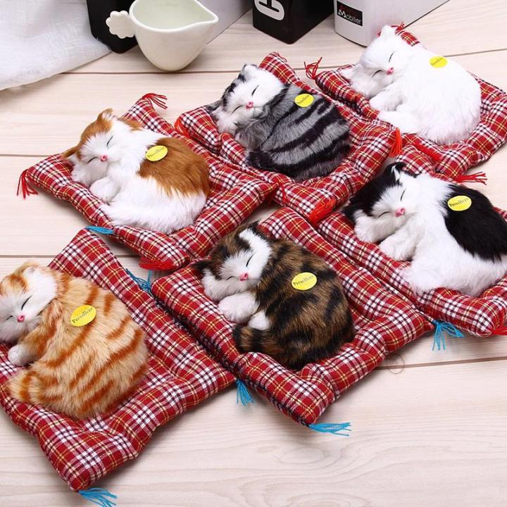 Stuffed Toys Lovely Simulation Animal Doll Plush Lazy Sleeping Cats Plush  Toy With Sound Home Decorations | Lazada.Vn