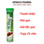 Viên sủi Actiso Râu ngô Rau má mát gan bổ sung vitamin PP B C giải độc gan