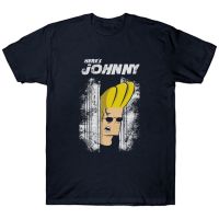 Cartoon network Johnny Bravo mens 100 % cotton round neck short -sleeved T-shirt