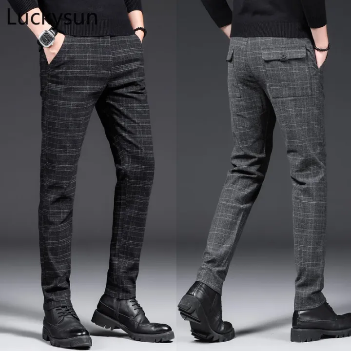 Checkered sales formal pants