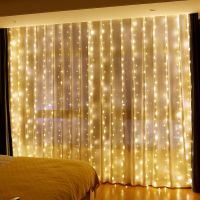 ZZOOI Christmas Decoration Curtain LED String Lights 3m Remote Control Navidad Holiday Wedding Fairy Garland Lights for Bedroom Outdoo