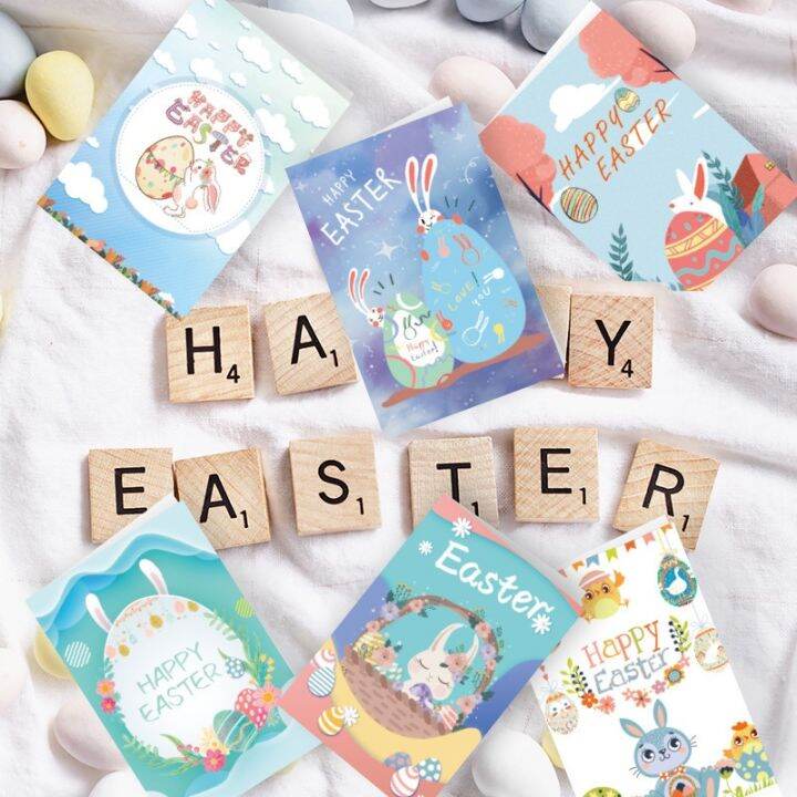 yf-happy-easter-greeting-cards-with-envelope-sticker-folding-type-thank-you-card-supplies-invitations-12p