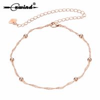 Christmas gifts for Tiny Ball Foot Feet Ankle Chain Anklet Bracelet Women Girl Charm Rose Gold Alloy Fashion Summer Jewelry