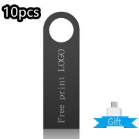 10PCS Free Custom LOGO Usb flash drive 64 GB Pen drive 128GB USB stick 32gb Metal 128 gb Flash drive 4GB 8GB Flash memory 16GB