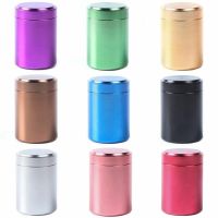 70ML 140ML Solid Color Airtight Smell Proof Container Aluminum Herb Stash Metal Sealed Can Tea Jar Storage Boxes