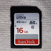 SanDisk Ultra 16GB SDHC 40MB/s UHS-I SD Card 16GB SAN DISK การ์ดหน่วยความจำ ULTRA SDHC/SDXC  การ์ด UHS-I ความเร็วอ่านสูงถึง 40MB/วินาที ความเร็ววิดีโอ C10 Waterproof, X-Ray, and Shock-Proof