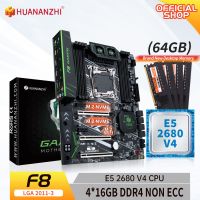 เมนบอร์ด F8 X99ของ Huanzhi X99เริ่มต้น LGA 2011-3 XEON มาพร้อมกับ E5 Intel 2680 V4พร้อมหน่วยความจำ NON-ECC DDR4 4*16G ชุดคิท NVME SATA