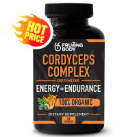 ? ถั่งเช่า Cordyceps Mushroom Capsules ? 100% Cordyceps, Black Ginger &amp; Moringa ? 1 or 2 Month Supply (60 or 120 Capsules)