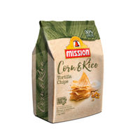 Mission Tortilla Chips ฺฺฺCorn &amp; Rice Flavoured 170g ขนมข้าวโพดทอดกรอบรสคอร์นแอนด์ไรซ์ ขนาด 170 กรัม (1004)