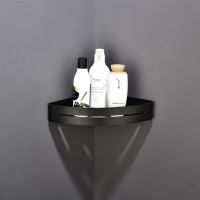 Aluminum Corner Shelves Bathroom Makeup Rack Black Wall Mounted Shampoo Storage Holder Kitchen Organizer