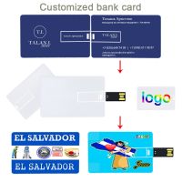 Bank Card USB Flash Drive 128GB Business Gift Color Free Custom Pen Drives 64GB Plastic 32GB 16GB 8GB 4GB Memory Stick U Disk