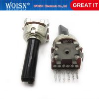 1pcs/lot RK1212G vertical double volume potentiometer B503 B50K / rachis white shell handle length 10mm 13mm In Stock