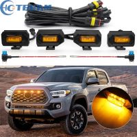 【LZ】☋▥♕  Grelha LED Adequado para Toyota Tacoma TRD Veículo Off-Road Luz Estroboscópica de Condução Âmbar Fumado Lâmpada de Nevoeiro Branco 2020