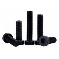 1/10Pcs M3 M4 M5 M6 M8 M10 M12 M16 DIN7984 Grade 8.8 Steel Black Allen Hex Hexagon Socket Thin Short Profile Cap Head Screw Bolt Screw Nut Drivers