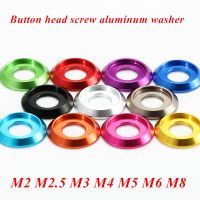 5/10pcs aluminum cnc washer M2 M2.5 M3 M4 M5 M6 M8 colourful Aluminum cup head washer for button head screw bolts Furniture Protectors Replacement Par