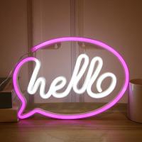 LED Hanging Neon Light Sign Panel Night Light Wall Lights Christmas Birthday Party Home Hotel Decor Neon Lamp Home Decor Gifts
