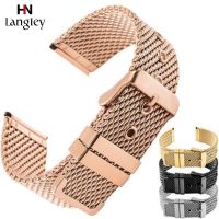 Ultra Thin Milanese Straps Wristwatch Bracelet Link Bands 304 Stainless Steel Mesh Wristband 18mm 20mm 22mm 24mm Watches Straps