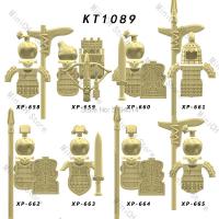 8PCSLOT Medieval Knight Elves Warrior Soldier Figures Building Blocks Accessories Armor Shield Weapon Toys For Children KT1050