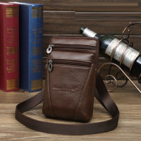 Men Genuine Leather Bag Purse Waist Belt Pack Hook Cross Body 7 Business Cell Phone Case Small Shoulder Fanny Messenger Bags