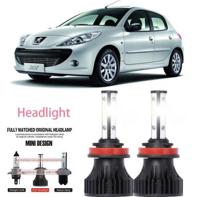 หลอดไฟหน้ารถยนต์ LED LAI 40w 6000k สีขาว สําหรับ Peugeot 207 (WA WC) 2008-2023 2PCS