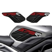 ۩ Motorcycle Tank Pad Protector Sticker Decal Anti-slip Gas Knee Grip Tank Traction Pad Side For Triumph Daytona 675 R 2013-2016