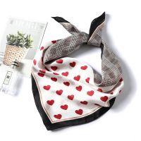 【CC】⊙♛✘  2021 Print Silk Scarf Neck Scarves Foulard Shawls Pashmina Bandana Hair Kerchief