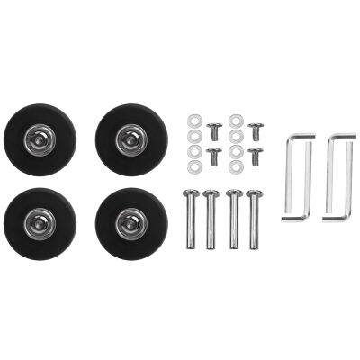 OD 50mm 4 Sets of Luggage Suitcase Replacement Wheels Axles Deluxe Repair Tool