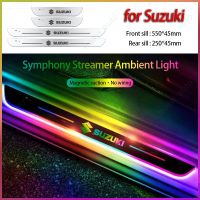 【Dynamic Upgrade】Suzuki Symphony Welcome Light Car Door Sill Plate Anti-scratch Car Decoration Accessories for Swift Sport Xl7 Vitara Jimny S-cross Sx4 Presso Ciaz Ertiga