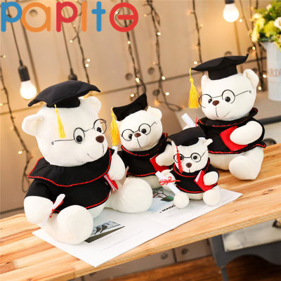 PAPITE【Ready Stock】Graduation Dr. Bear Hat Teddy Bear Plush Doll Graduation Anniversary Gift Childrens Toy Gift