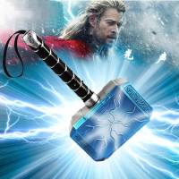 (ชื่อ) (มีถ่าน) ของเล่นเด็ก Thor Hammer ค้อนธอร์ มีเสียงมีไฟ ค้อนประจำตัวฮีโร่ ของสะสมavenger TY213