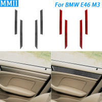 สำหรับ BMW 3 Series E46 M3 1998-06คาร์บอนไฟเบอร์แผงประตูด้านในแถบตกแต่งรถอุปกรณ์ตกแต่งภายใน Sticker