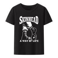 JHPKJFunny Skinhead A Way of Life Tee Man Woman Short-sleev Hipster Graphic T Shirts Hip-hop Fashion Aesthetic Tops Men Clothing 4XL 5XL 6XL