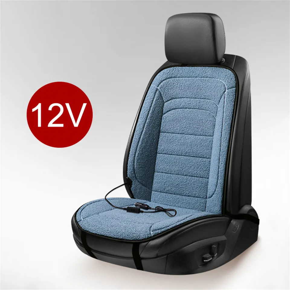 Heated Car Seat Cover Car Universal Automobiles Seat Cover Heating Cushion  Winter Seat Warmer 12V Soft Plush For Front Rear Seat