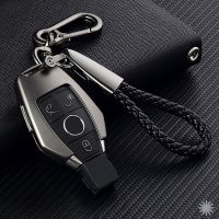 ‘；。【； For Mercedes Benz W204 W212 C180 GLK300 CLS CLK CLA SLK C S E Class Remote Smart Car Key Case Cover Zinc Alloy Key Set Bag