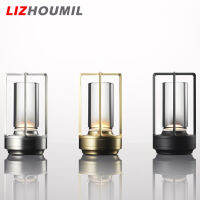 LIZHOUMIL โคมไฟตั้งโต๊ะแบบพกพาปรับแสงได้3ระดับไม่ต้องมีช่องเสียบ Usb ชาร์จไฟกลางคืนสัญญานแบบสัมผัสสำหรับบาร์สำหรับร้านอาหารห้องนอน