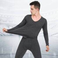 HOT★Winter Men S Thermal Underwears ผิวสบาย Johns ชุดฐานชั้นด้านบนและด้านล่างเสื้อผ้าผู้ชาย