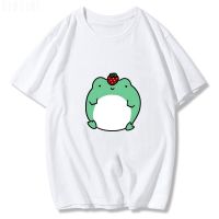 Strawberry Frog Printed TShirts Casual O Neck Cute Cartoon Casual Fashion Tshirt 2022 Summe 100% Cotton Custom Short Sleeve Tees| |   - AliExpress