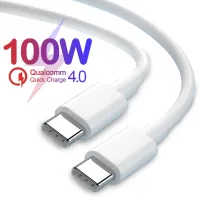 PD 100W USB C To Type-C ซิงค์ข้อมูลชาร์จไฟรวดเร็วสายเคเบิลสำหรับ Xiaomi Samsung Redmi S22โทรศัพท์ S21 Ultra Fe สายข้อมูลสายชาร์จเร็ว